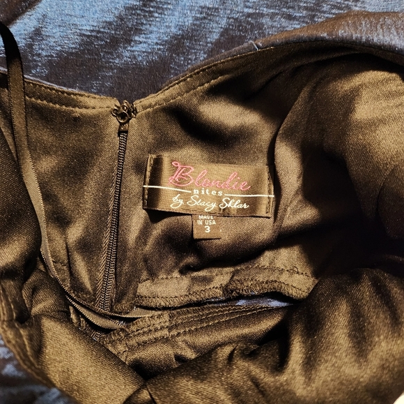 Blondie Nites by Stacy Sklar Blue One Shoulder Cocktail Gown - Picture 8 of 9